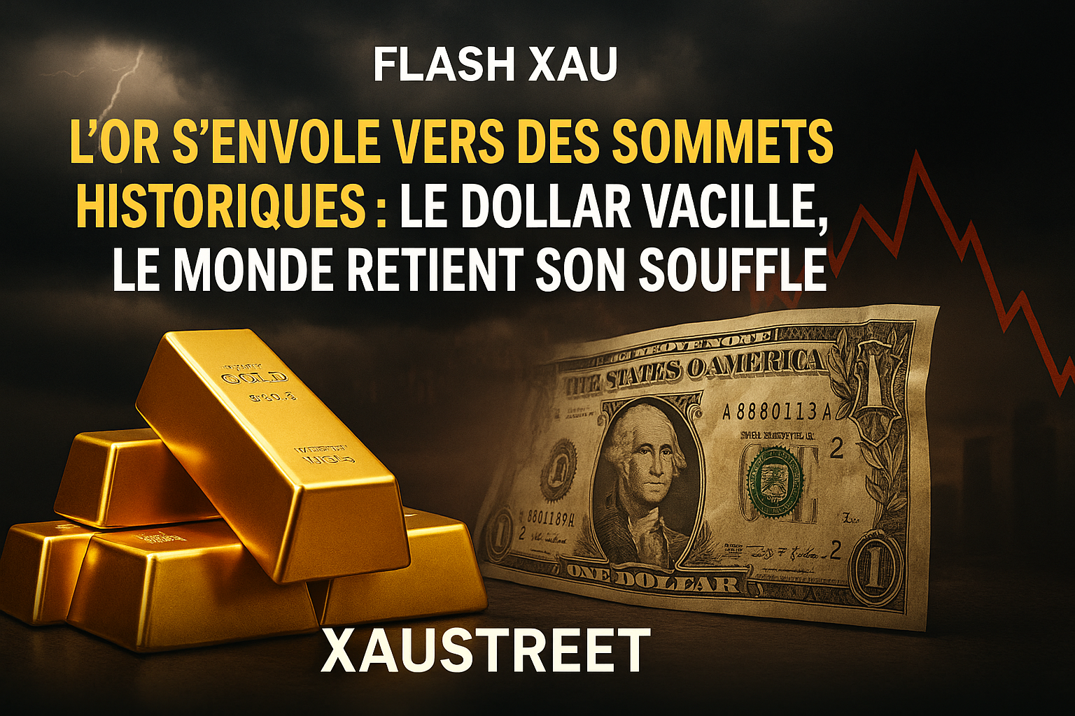 Or en hausse face à la chute du dollar - XAUSTREET