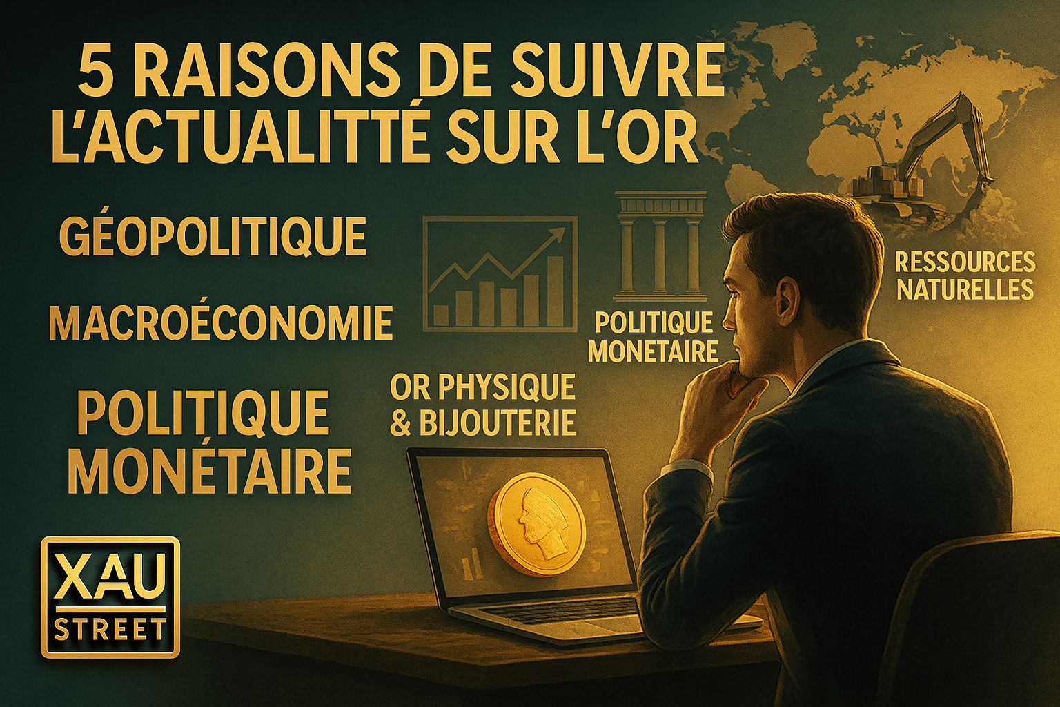 Comprendre l’or à travers la géopolitique, l’économie, les banques, les ressources et la bijouterie.