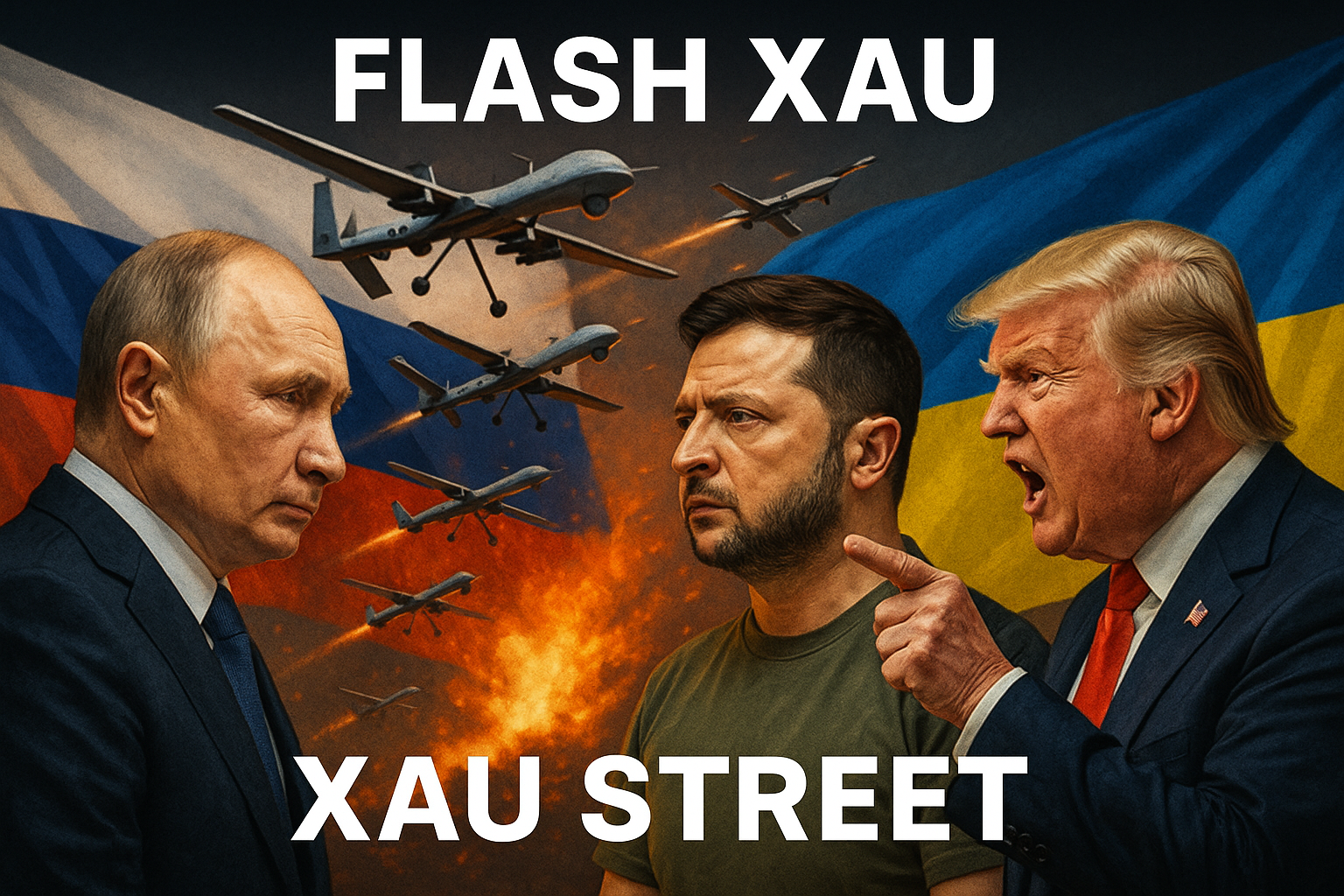 Attaque consécutive Russie Ukraine, sanctions Trump, or valeur refuge