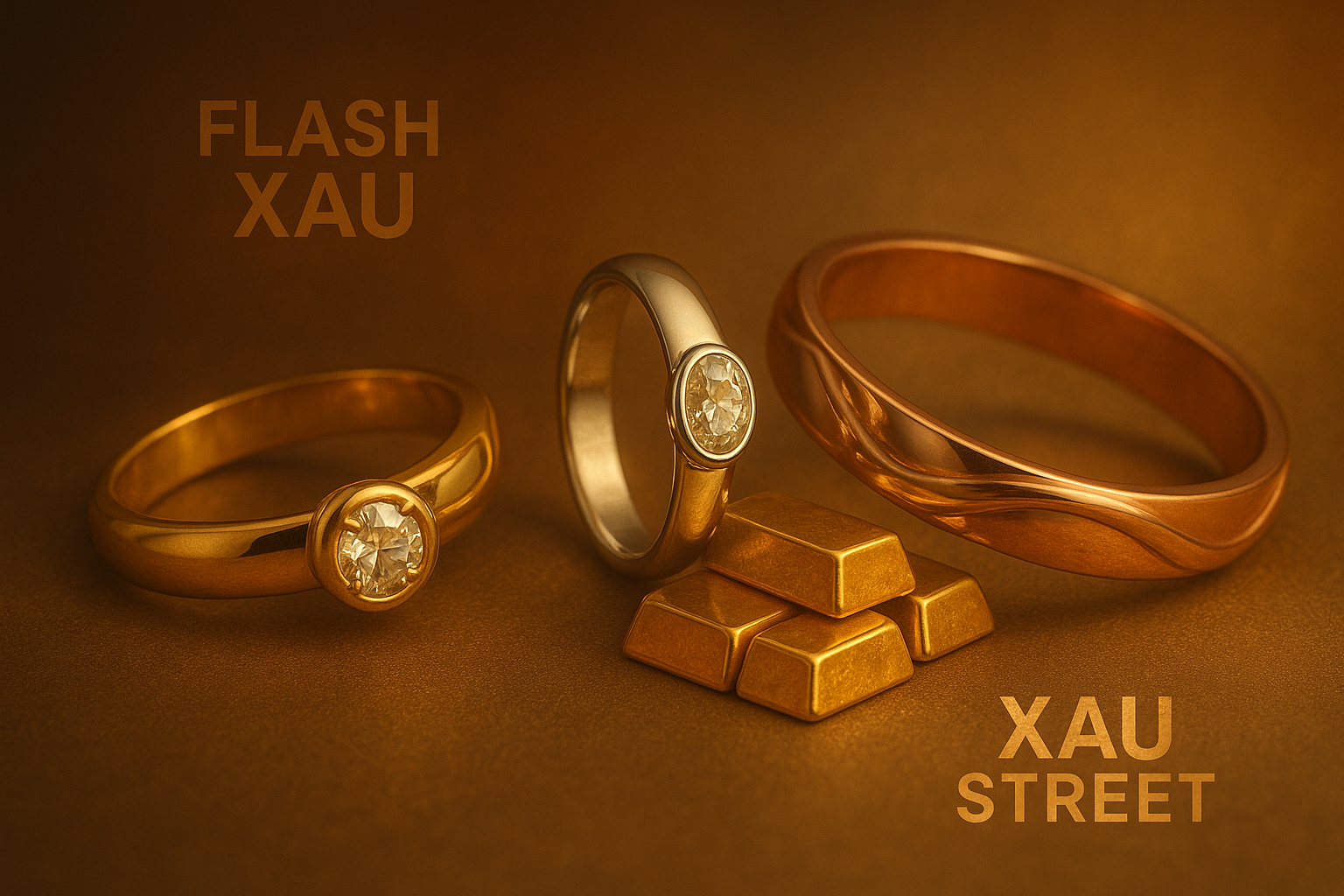 Bijoux en or jaune, blanc, rose – bague ou bracelet
