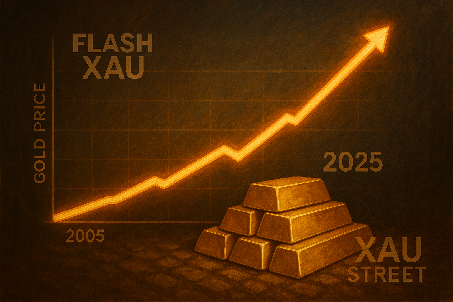 évolution du prix de l’or 2005-2025 en dollars