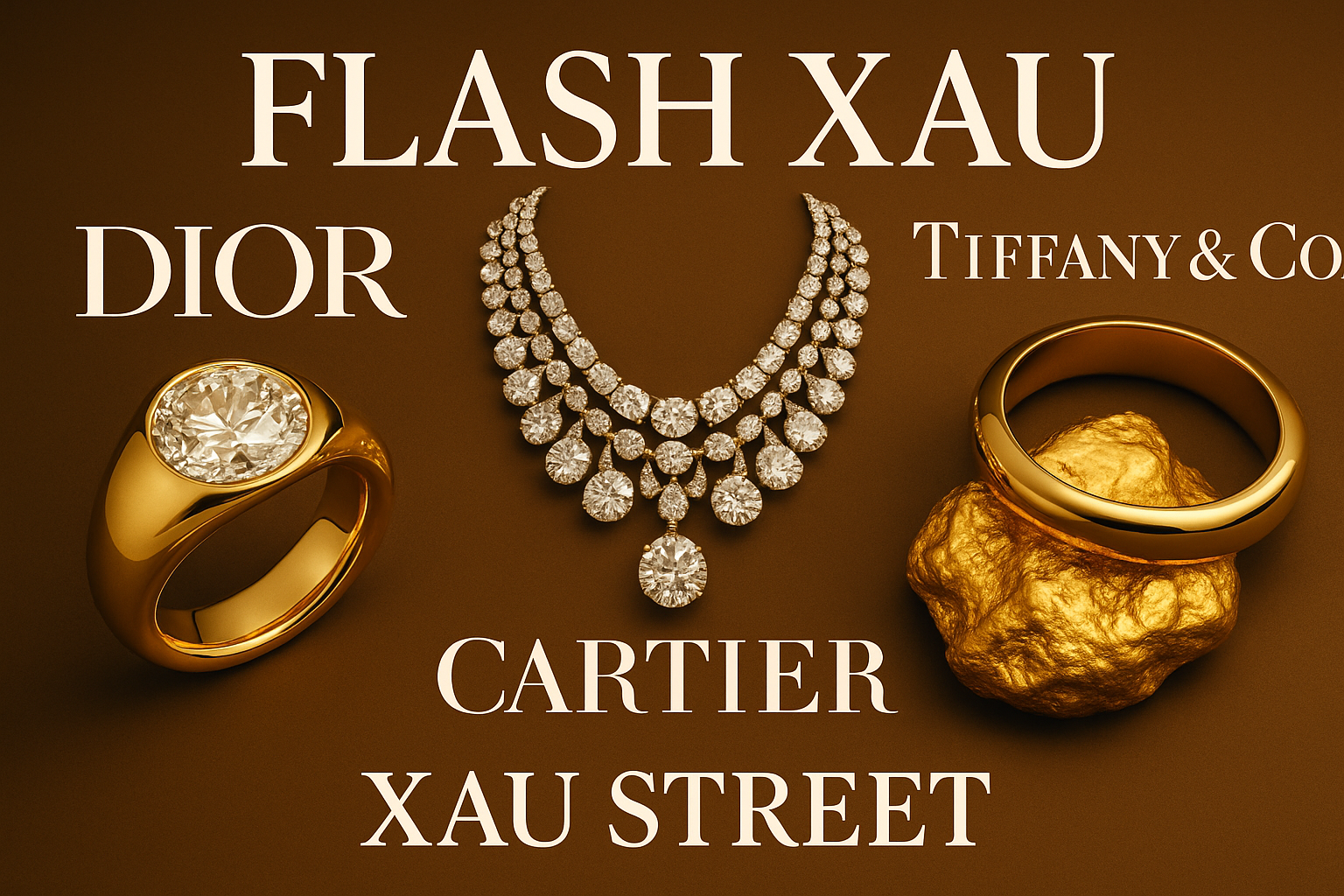 Illustration FlashXAU — Dior, Cartier et Tiffany misent sur l’or et les diamants pour résister à la crise mondiale de 2025