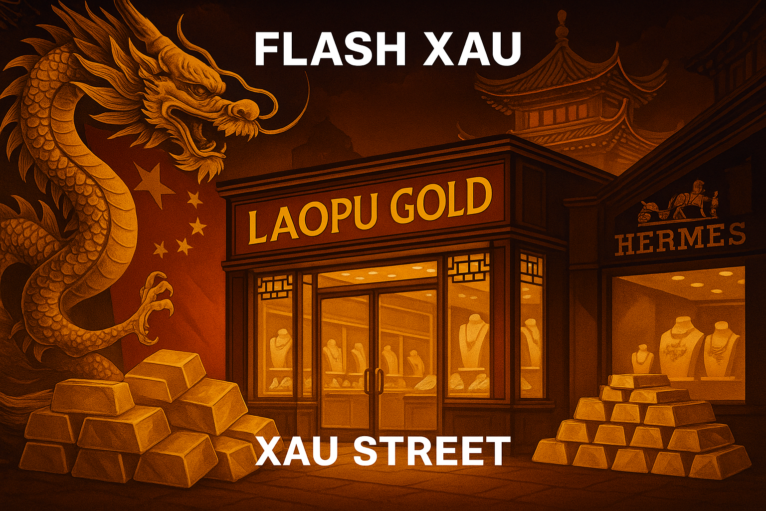 Laopu Gold boutique Chine luxe or croissance géopolitique