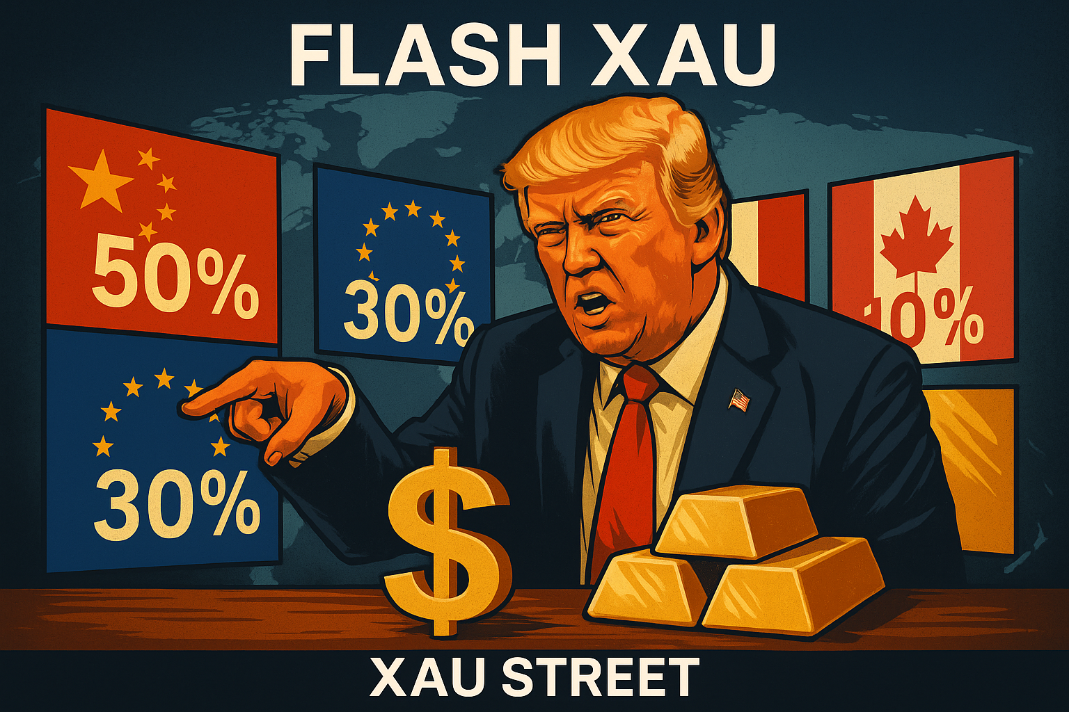 Trump tarif guerre dollar or refuge