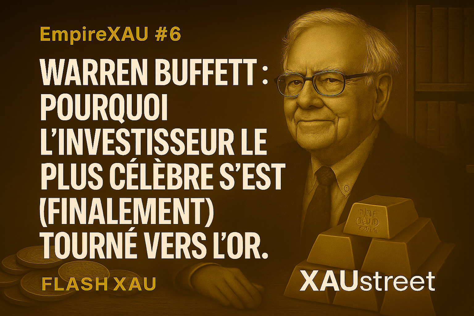 Warren Buffett avec des lingots d’or — EmpireXAU #6