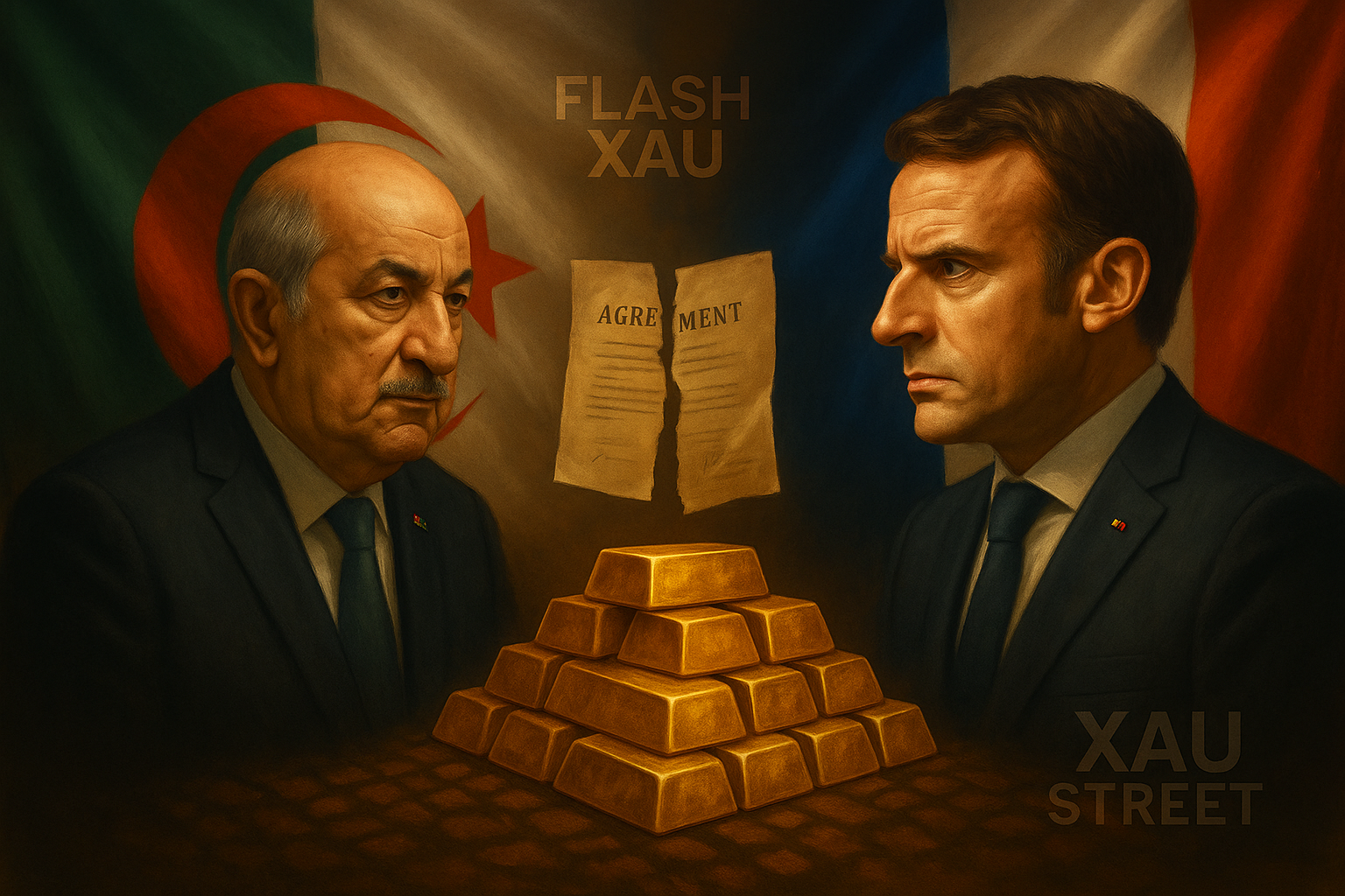 Algérie vs France avec mise en valeur des réserves d’or et fin des accords