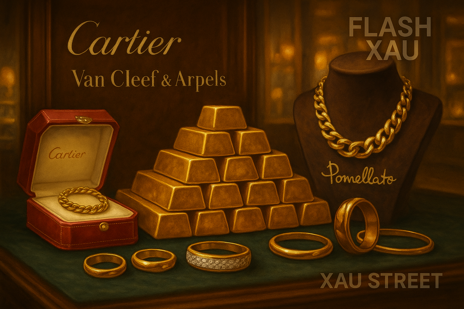 Bijouterie de luxe face aux prix élevés de l’or – Cartier, Van Cleef et Pomellato