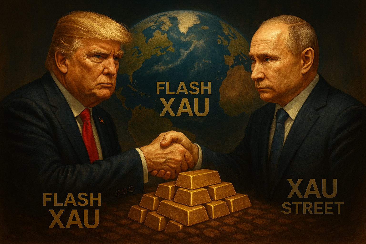 Donald Trump et Vladimir Poutine lors du sommet en Alaska – Impact géopolitique sur le marché de l’or
