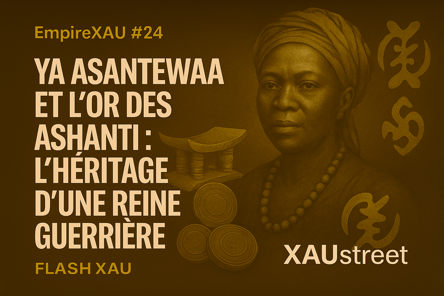 EmpireXAU Ya Asantewaa or Ashanti trône d’or reine guerrière