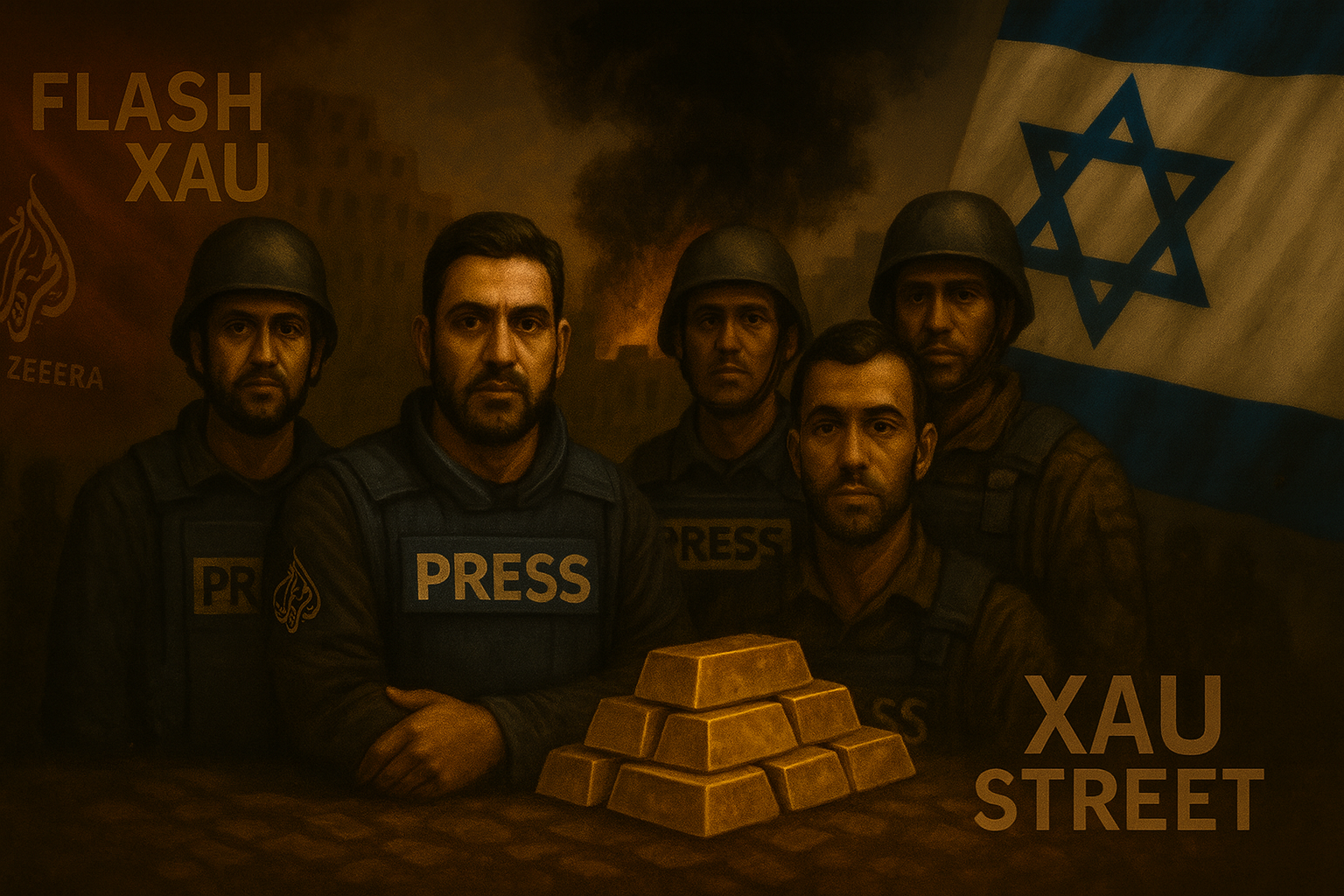Funérailles des journalistes d’Al Jazeera à Gaza avec symbole de lingot d’or