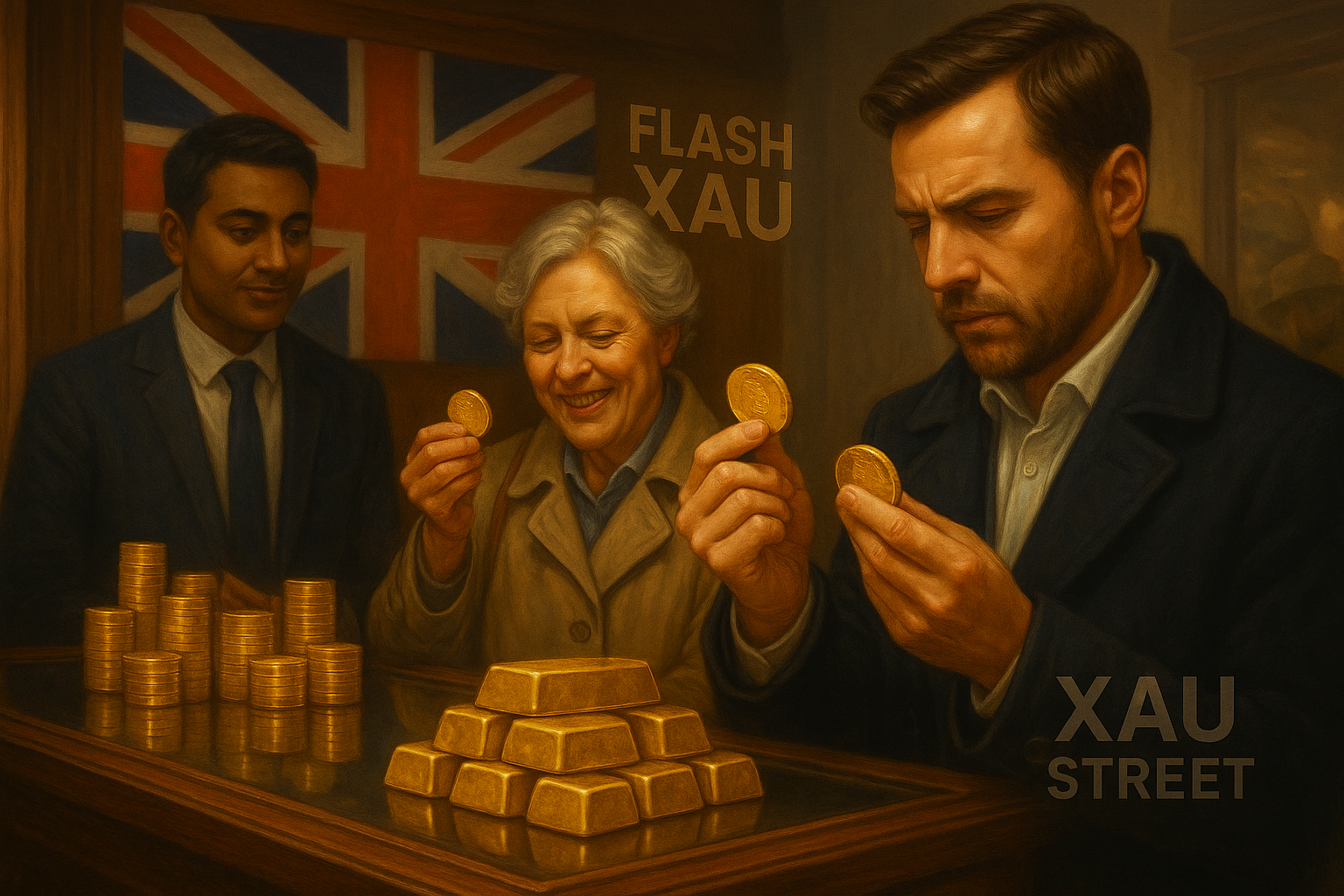 Pièces d’or britanniques Royal Mint et lingots