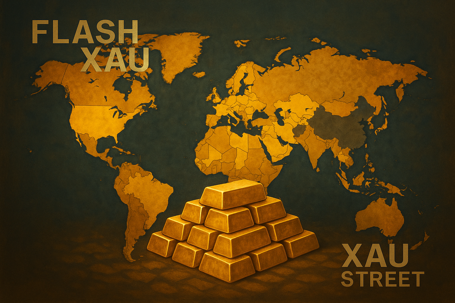 Carte du monde montrant les pays avec les plus grandes réserves d’or en 2025