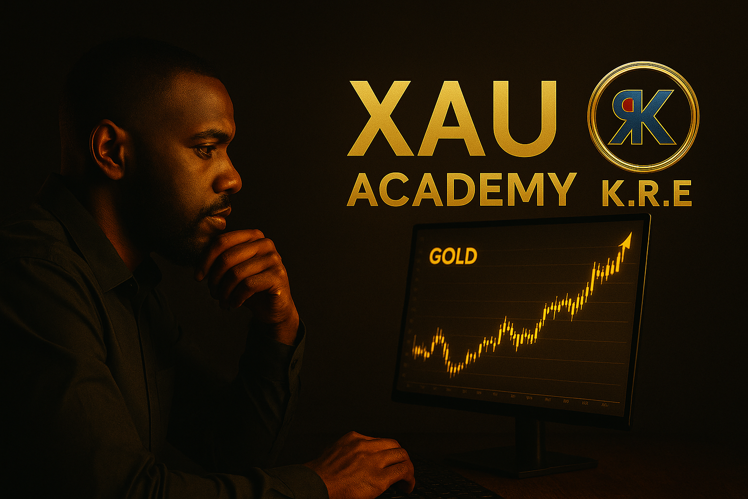 Graphique doré illustrant les secrets des banques sur l’or – K.R.E via XAU Academy
