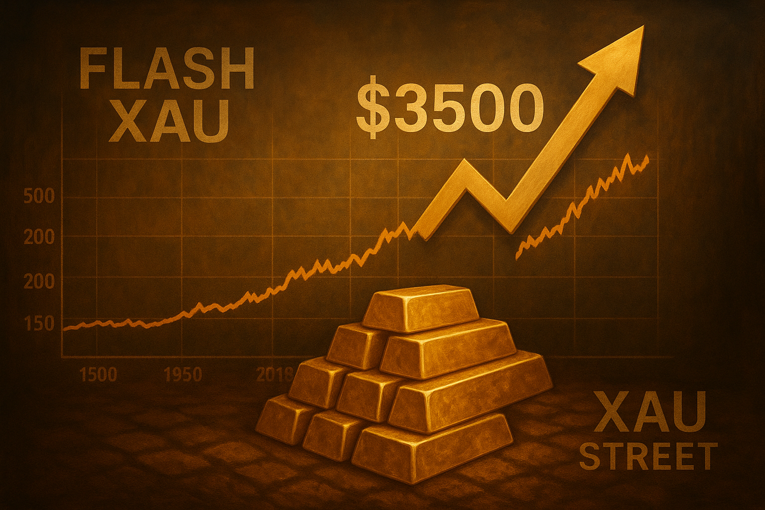 Graphique montrant le prix de l’or dépassant 3 500 $ l’once en septembre 2025