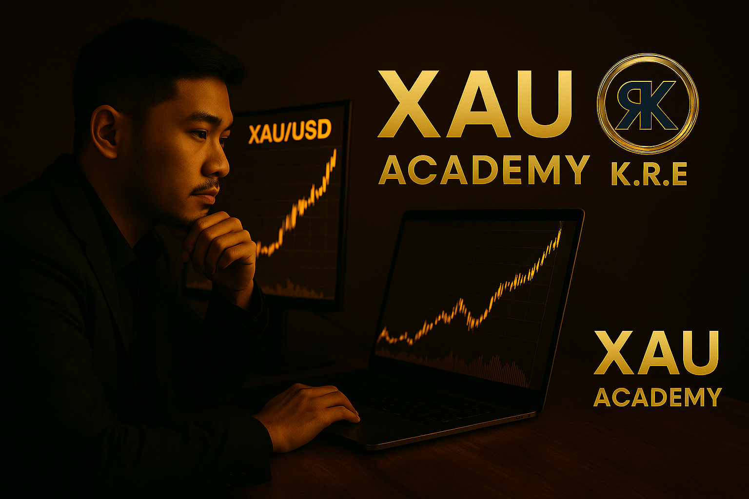 Investisseur profitant du boom historique de l’or en 2025 avec XAU Academy et K.R.E