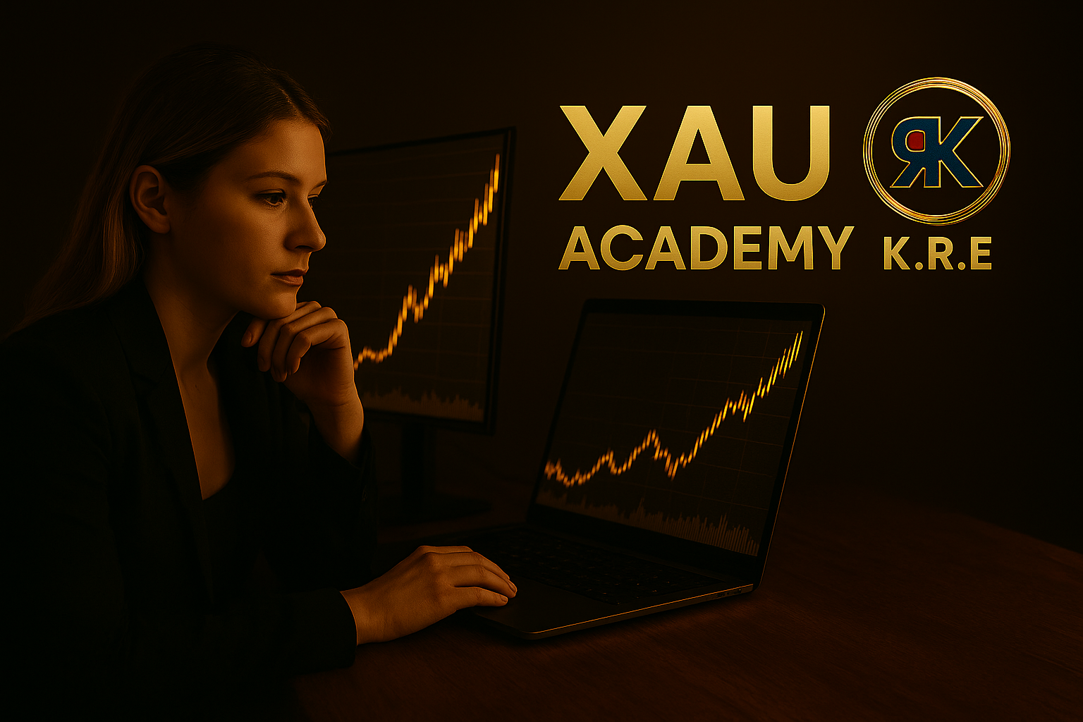 Trader débutant apprenant à gérer un petit capital avec K.R.E et XAU Academy