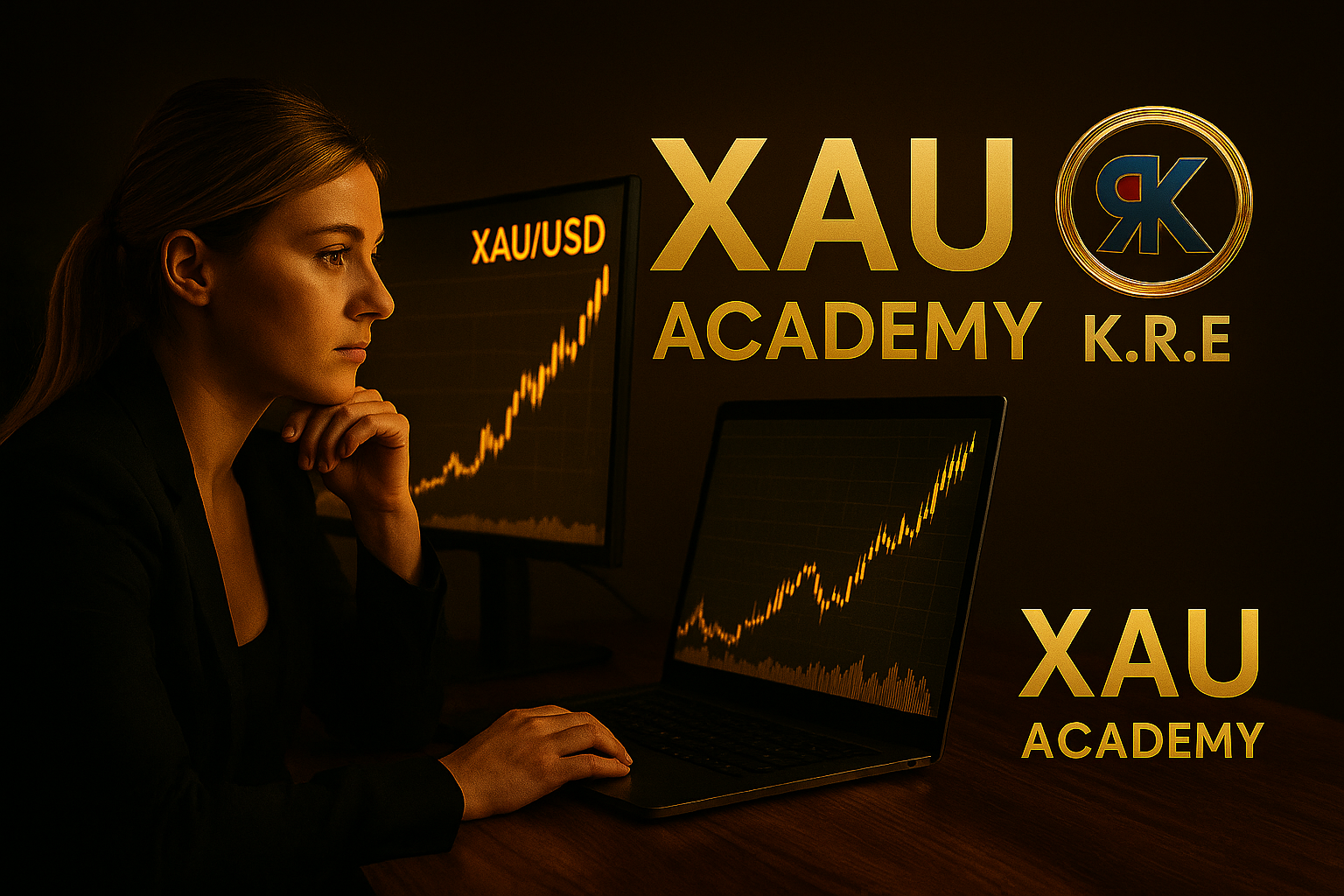 Trader stratégique exploitant une flambée du XAU/USD avec un plan d’action K.R.E