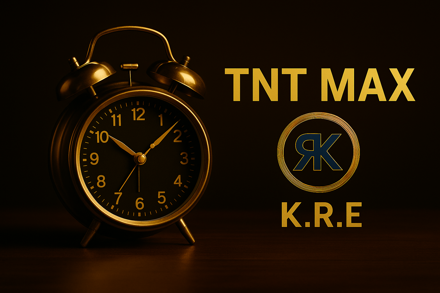 Illustration TNT MAX et K.R.E symbolisant la transformation du temps en résultats financiers tangibles.