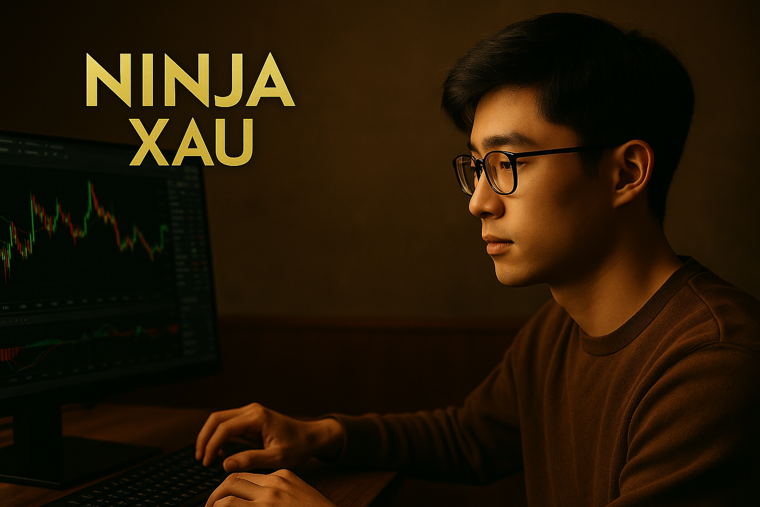 Jeune asiatique avec lunettes tradant sur NinjaTrader – efficacité et résultats