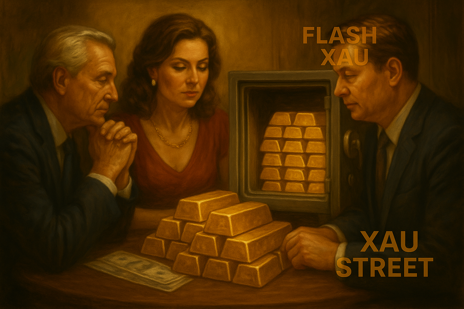 Lingots d’or dans un coffre – symbole du pouvoir silencieux des riches