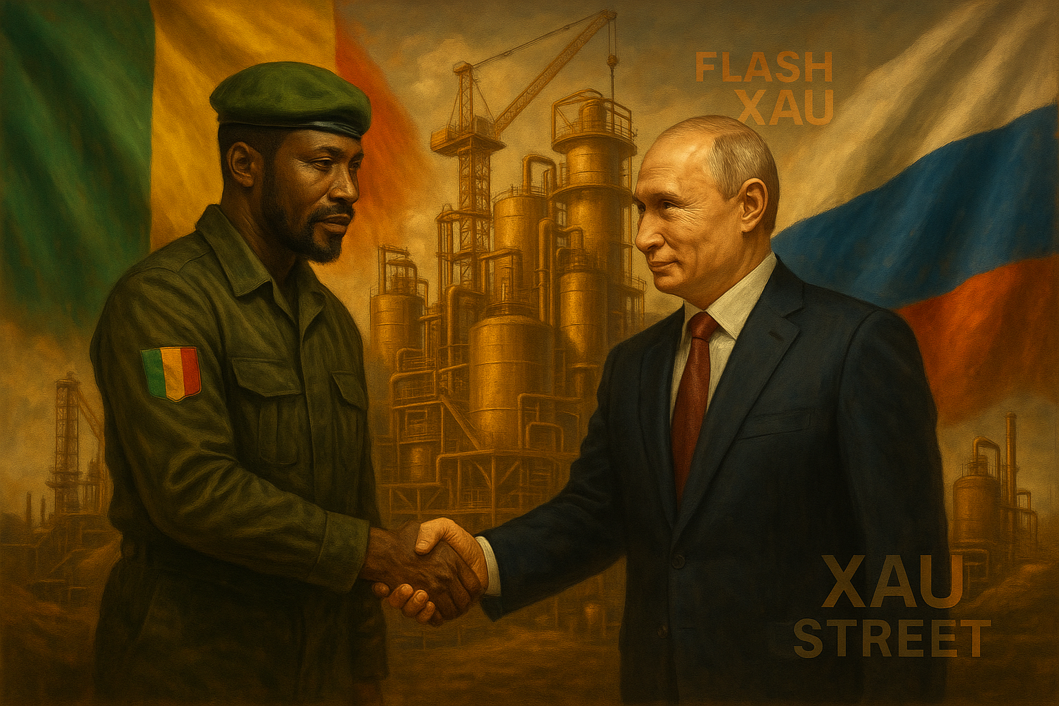 Partenariat stratégique entre Bamako et Moscou representé par Assimi Goita serant la main a Vladimir Poutine