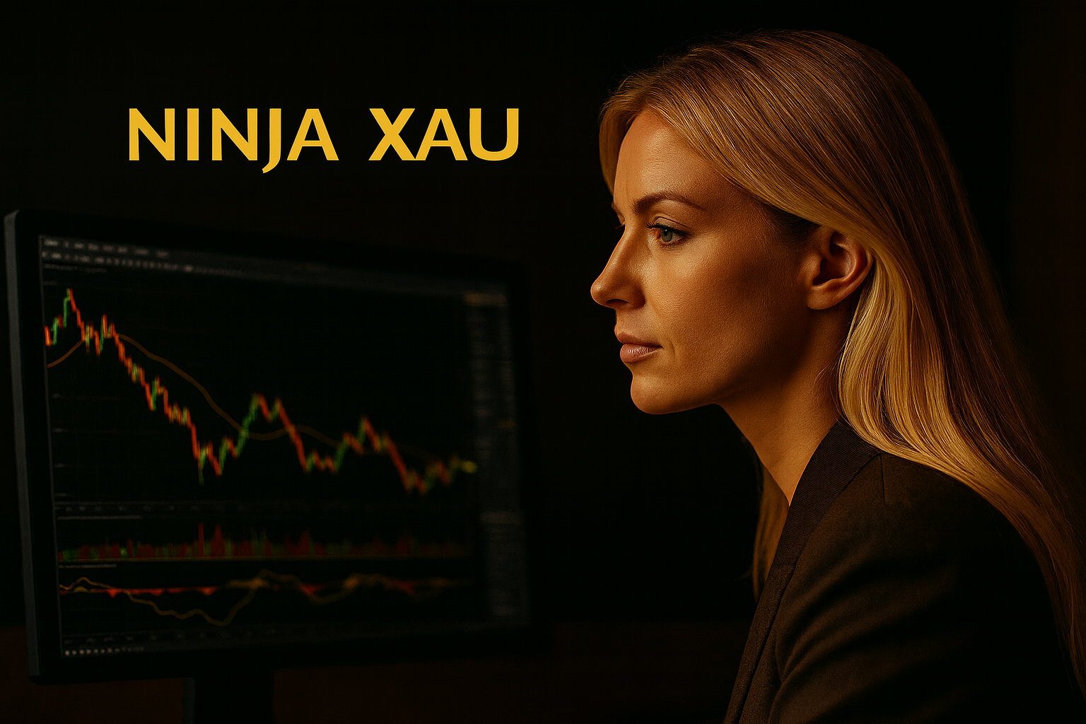 Trader professionnel utilisant NinjaTrader pour scalper XAU/USD sur écran graphique