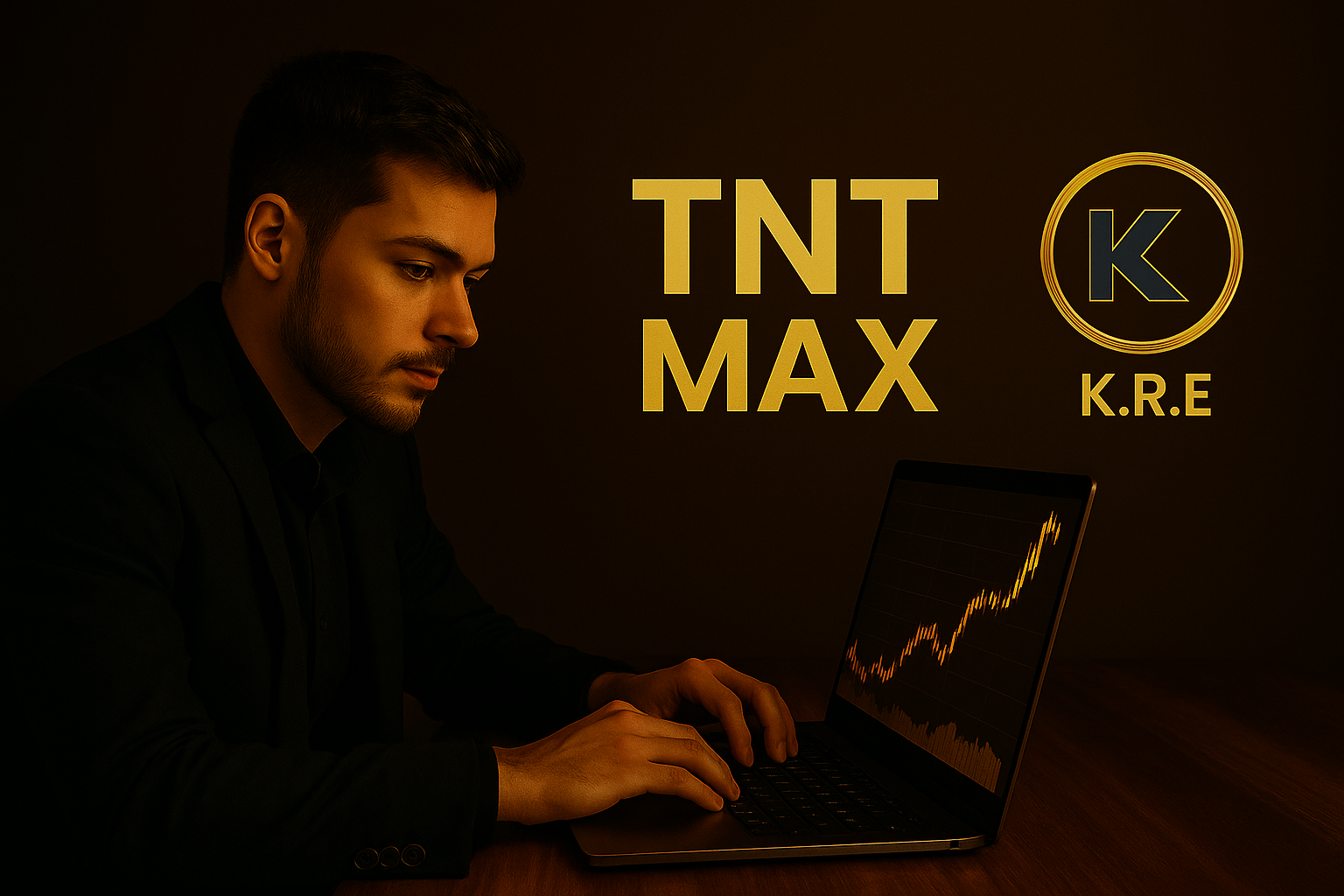 Visuel promotionnel TNT MAX – Consultation financière offerte par K.R.E et XAU Academy