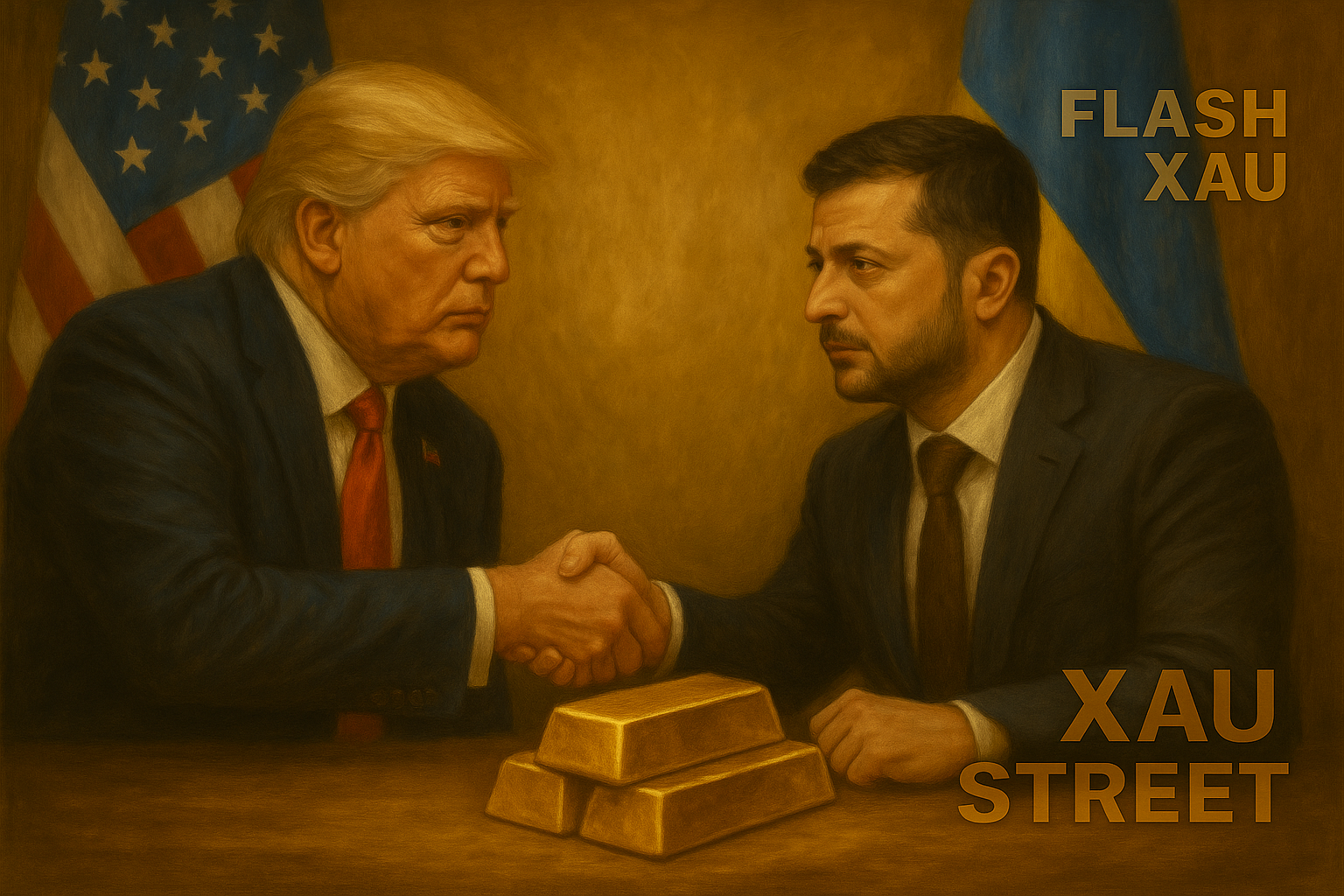 Donald Trump et Volodymyr Zelenskyy à Washington – symbole d’un plan de paix aux répercussions économiques et aurifères