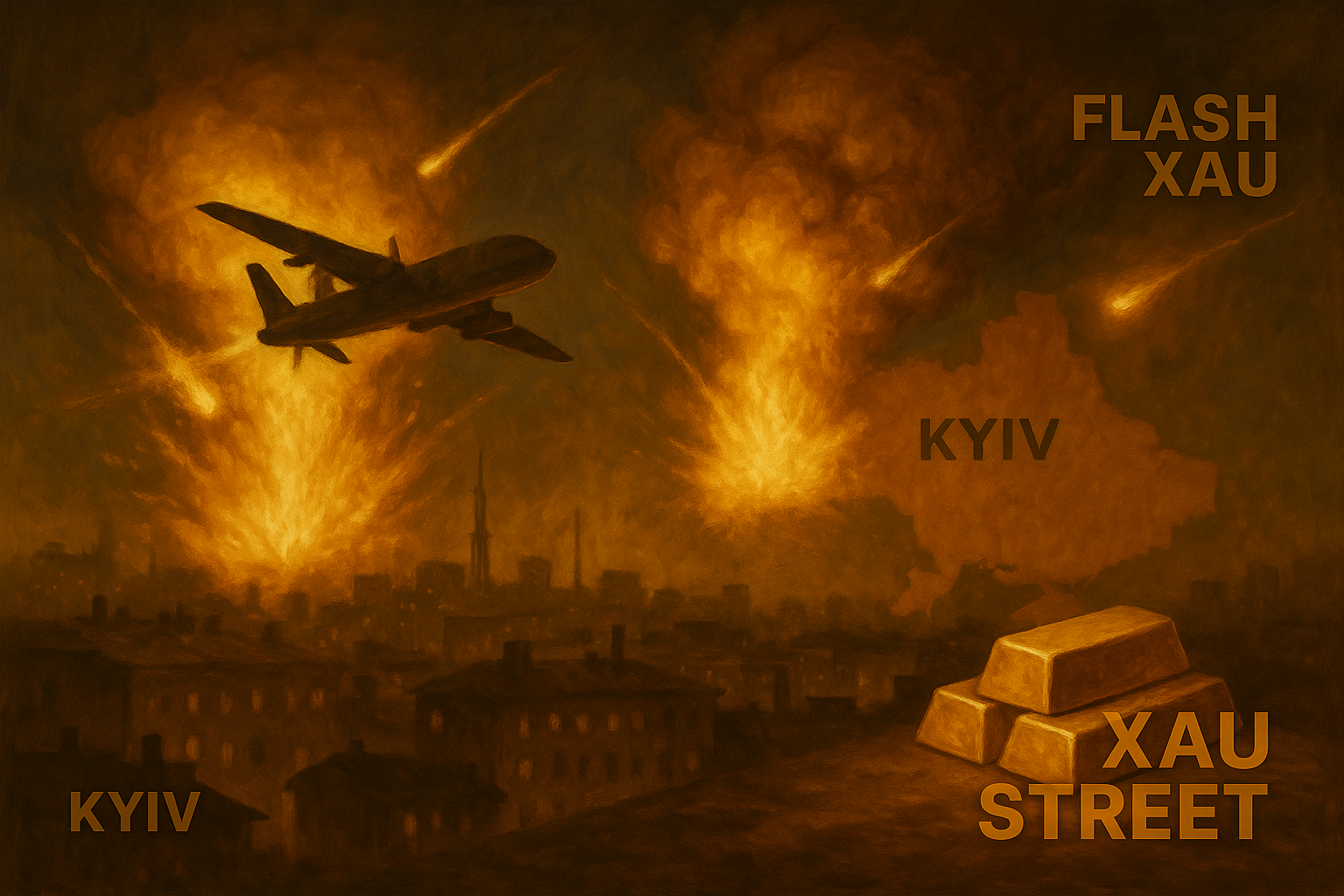 Explosions de drones à Kyiv – choc géopolitique et relance de l’or