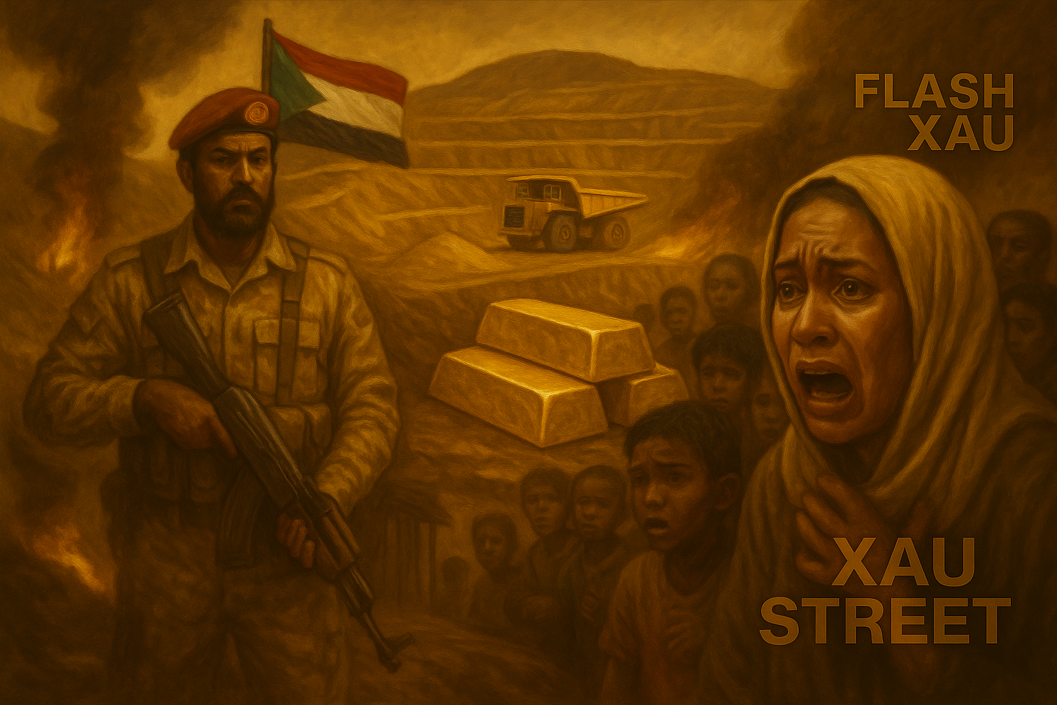 Mine d’or au Soudan contrôlée par la milice RSF – symbole du lien entre or, guerre et instabilité