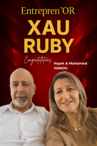 Portrait officiel de Hayet et Mohamed Hanou, Entrepren’OR XAU RUBY – XAU Street.