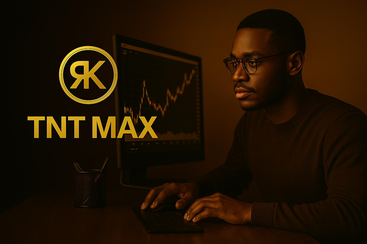 Publicité de trading numérique élégante