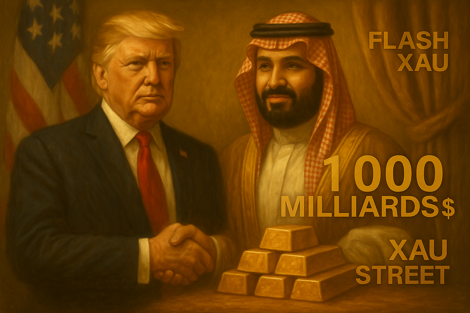 Trump et Mohammed ben Salman à la Maison Blanche – annonce d’un investissement de 1 000 milliards et impact sur l’or