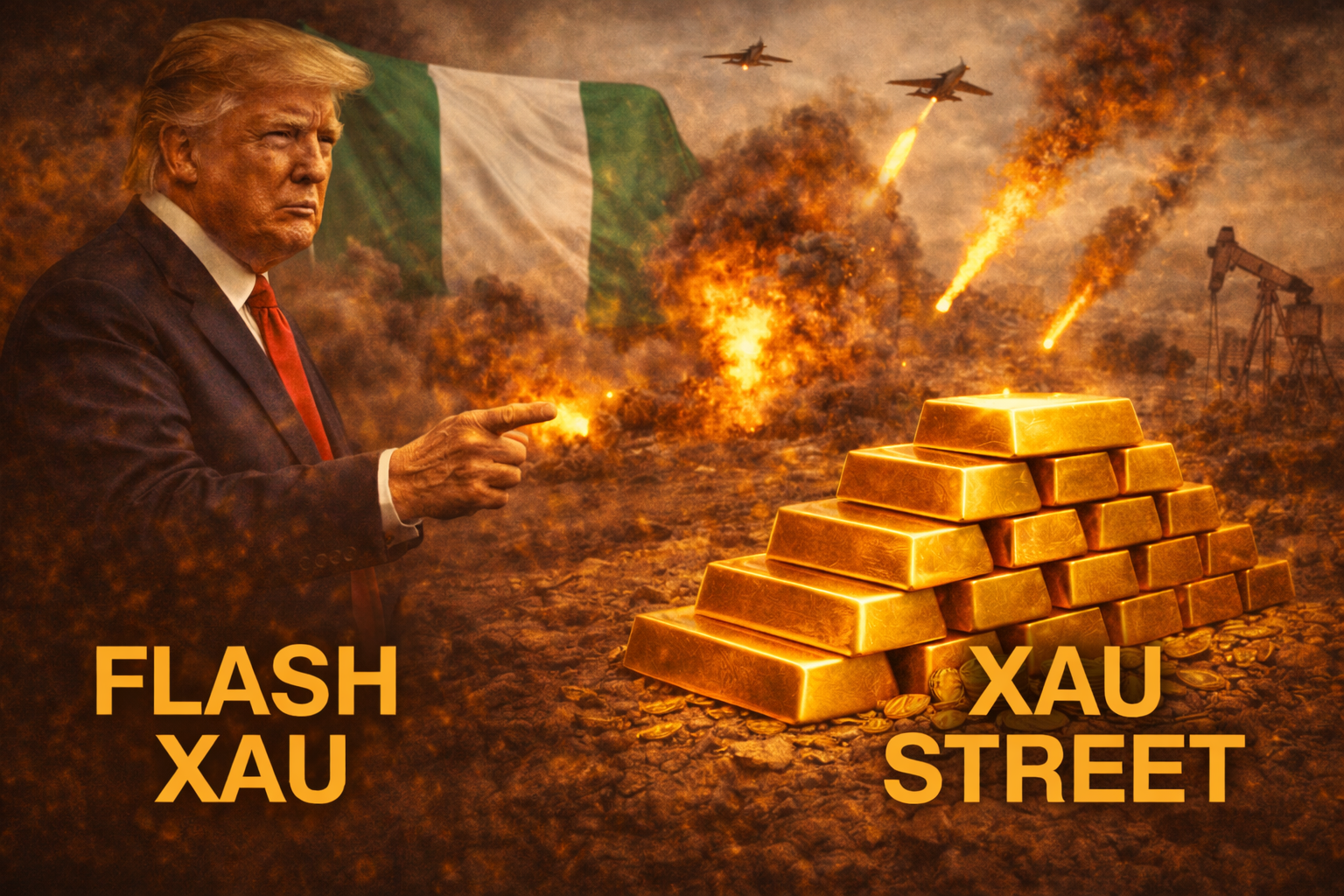 Frappes militaires au Nigeria – impact géopolitique et marché de l’or