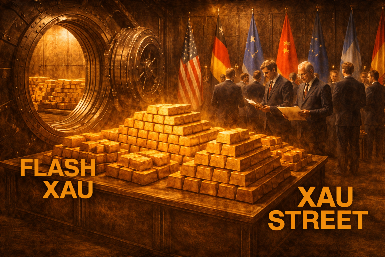 Coffres de banques centrales symbolisant l’or comme pilier monétaire mondial