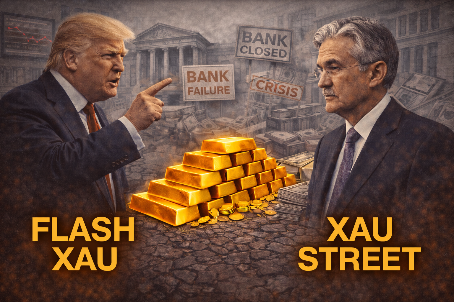 Donald Trump face à Jerome Powell, tension monétaire et or au cœur du système financier mondial