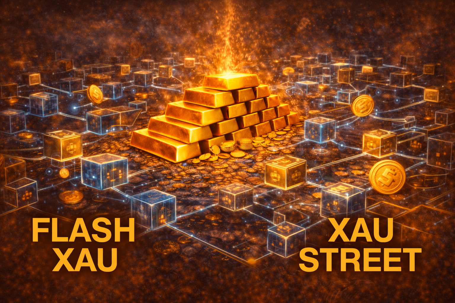 Schéma des 3 projets d’or numérique majeurs en 2026 – blockchain et or digital XAUstreet