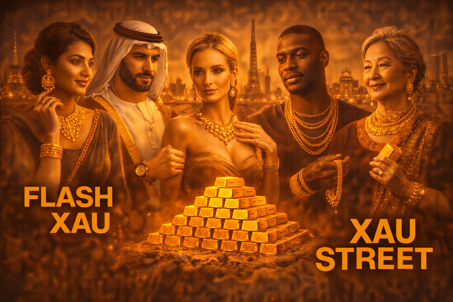 Bijou en or symbolisant le luxe éternel et la valeur universelle du métal jaune