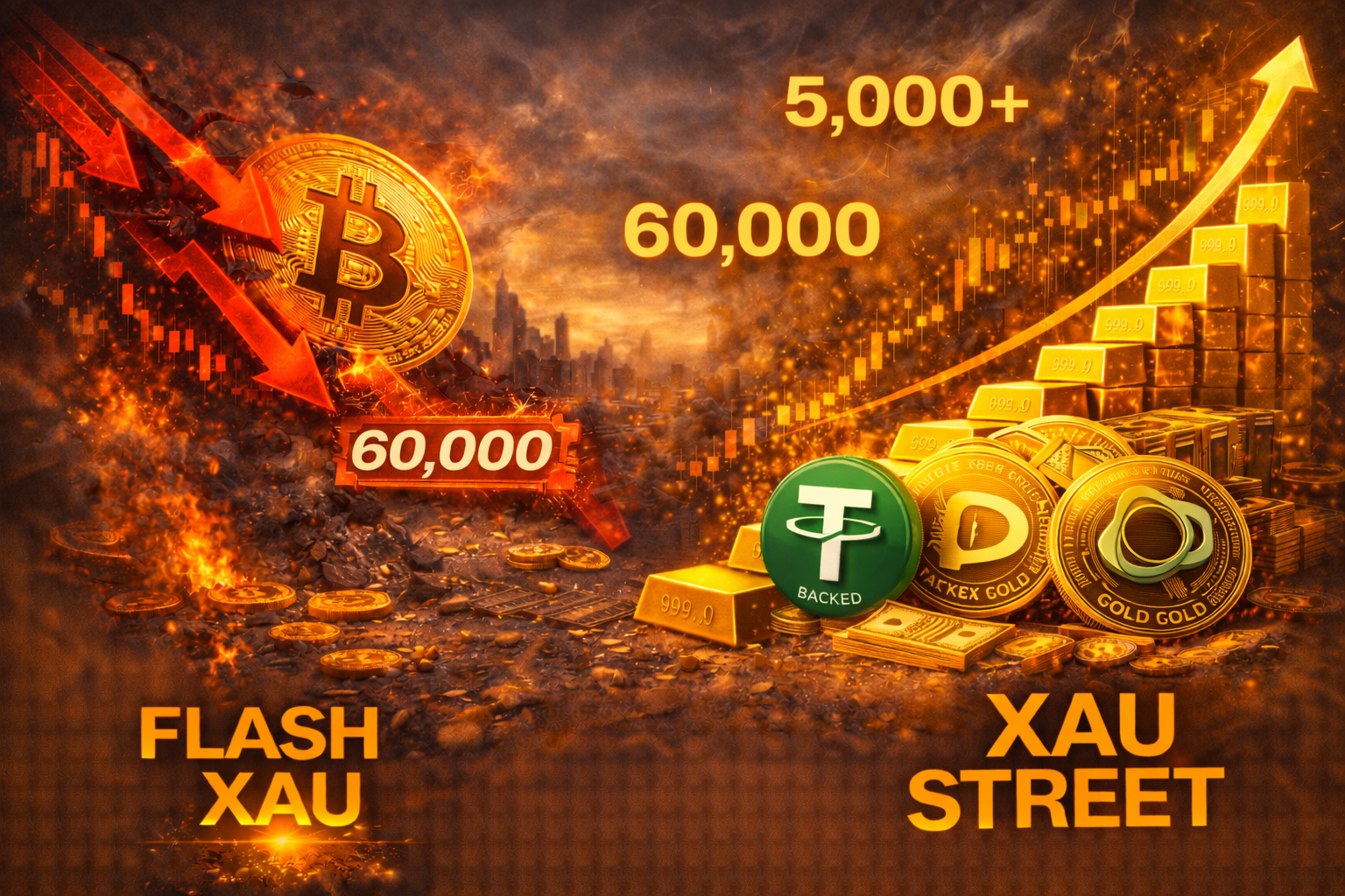 Bitcoin en chute face à l’or numérique stable – Analyse macroéconomique crypto et marché de l’or 2026