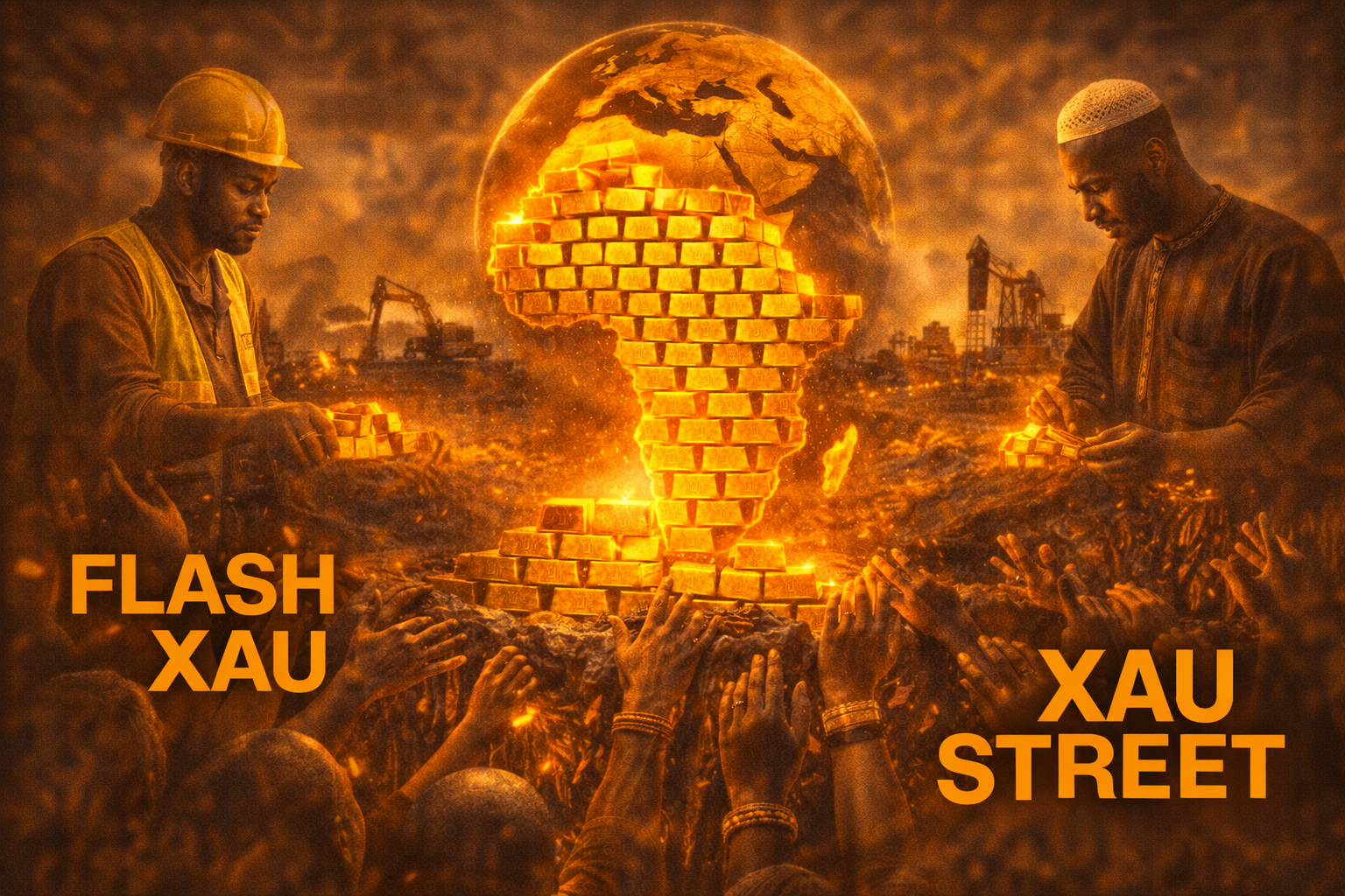 Carte de l’Afrique mettant en évidence les principaux pôles aurifères stratégiques