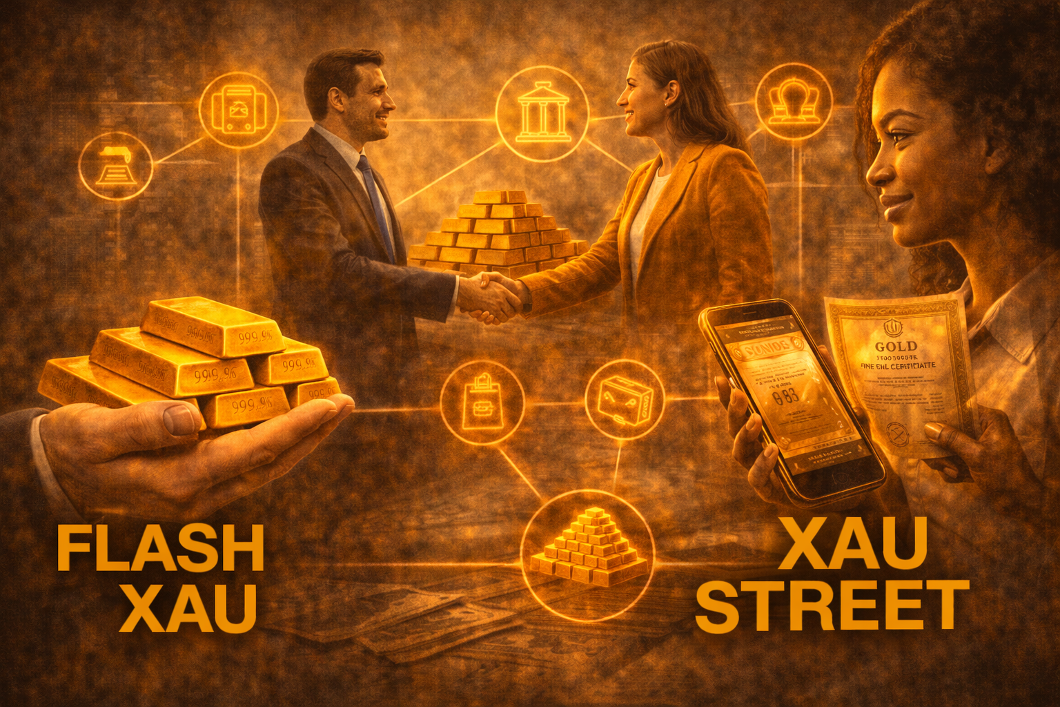 Comparaison entre détention physique, stockage sécurisé et location d’or montrant les différentes formes de possession