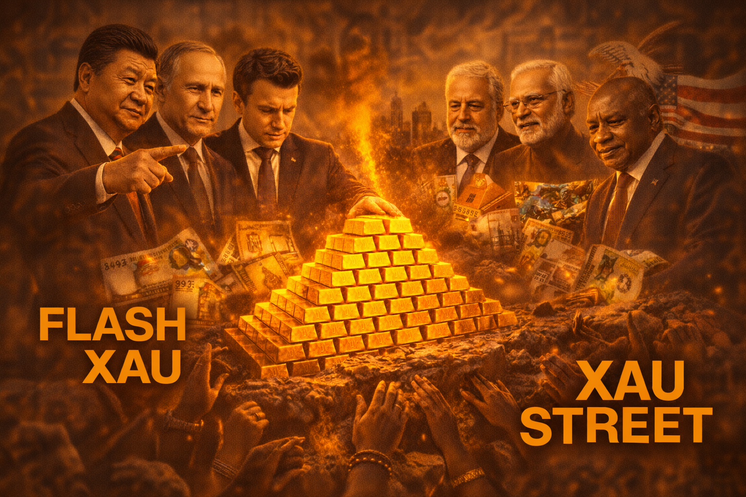 Lingots d’or représentant la souveraineté financière des États