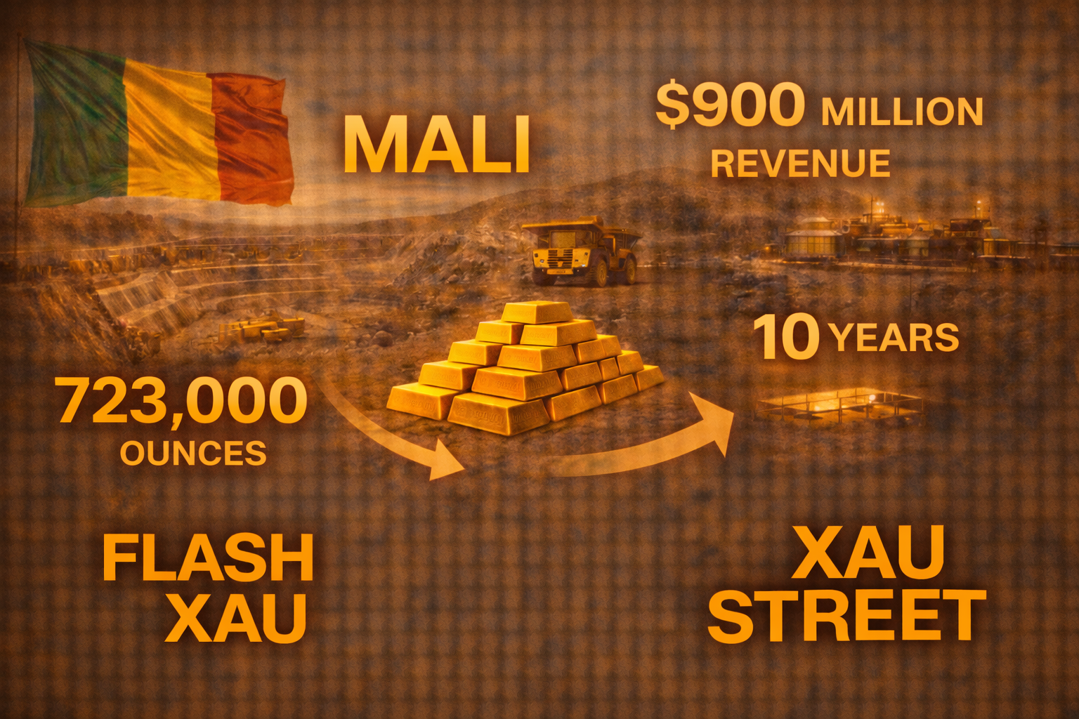 Mine d’or de Loulo au Mali avec l’or au centre de la stratégie économique