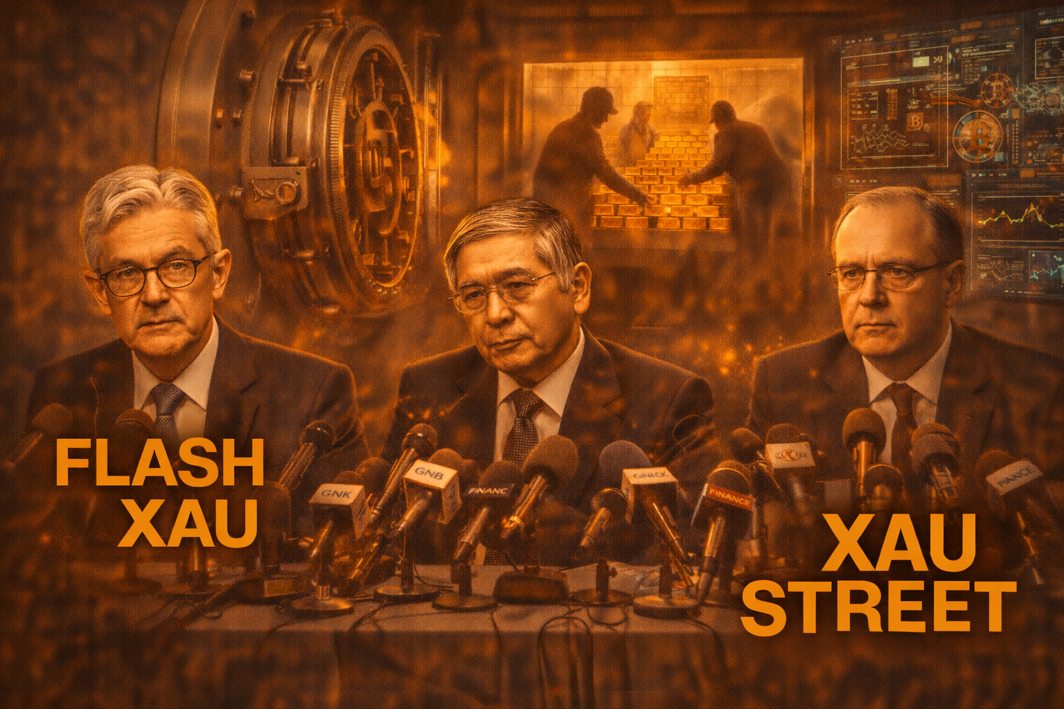 Réserves d’or symbolisant le rôle monétaire caché des banques centrales