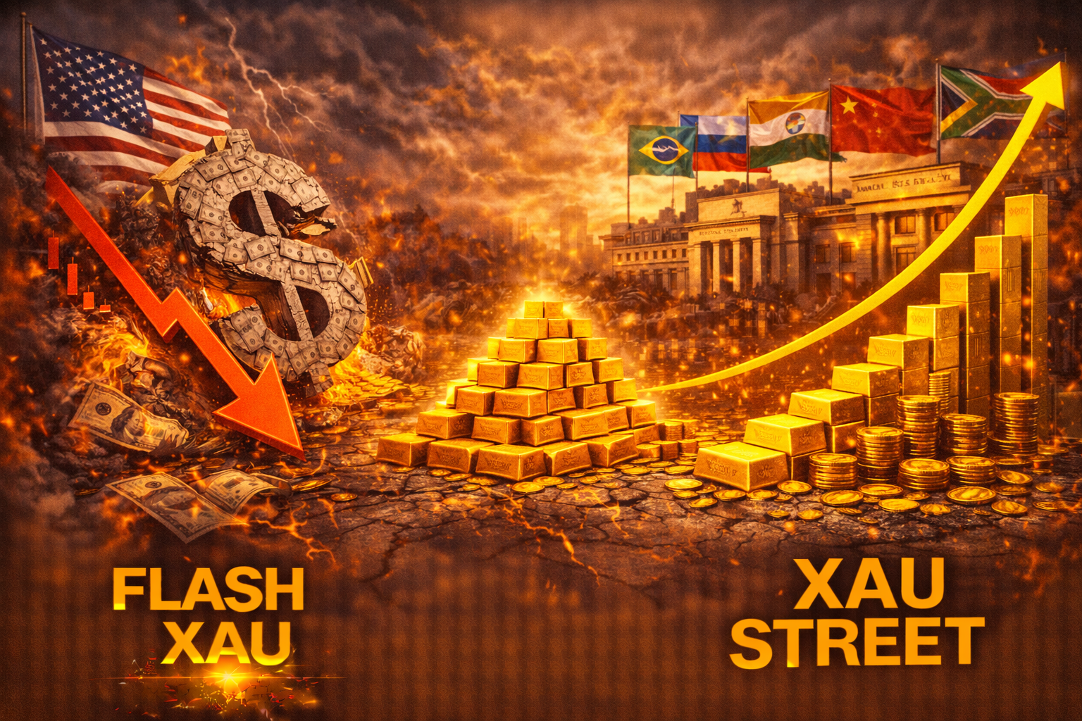 Transition du système monétaire mondial et montée stratégique de l’or face au dollar américain