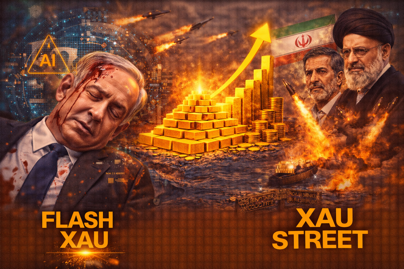 Benjamin Netanyahou et rumeurs de mort dans un contexte de tensions géopolitiques avec impact potentiel sur le prix de l’or