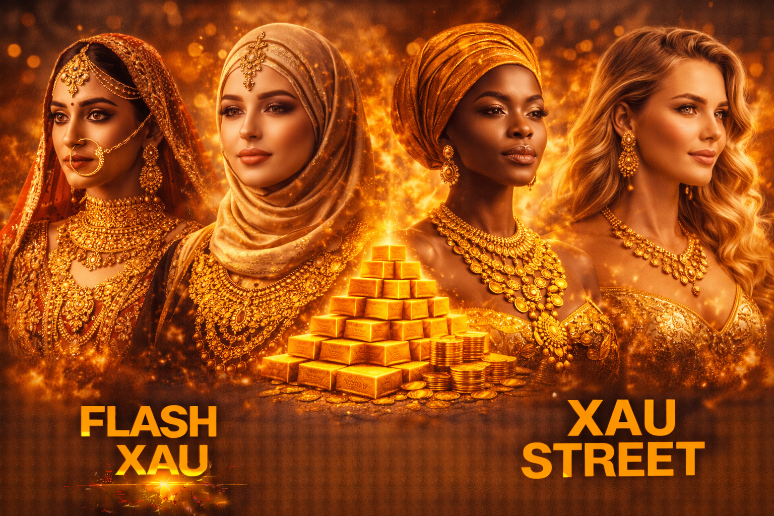 Bijoux en or portés par des femmes dans différentes cultures du monde