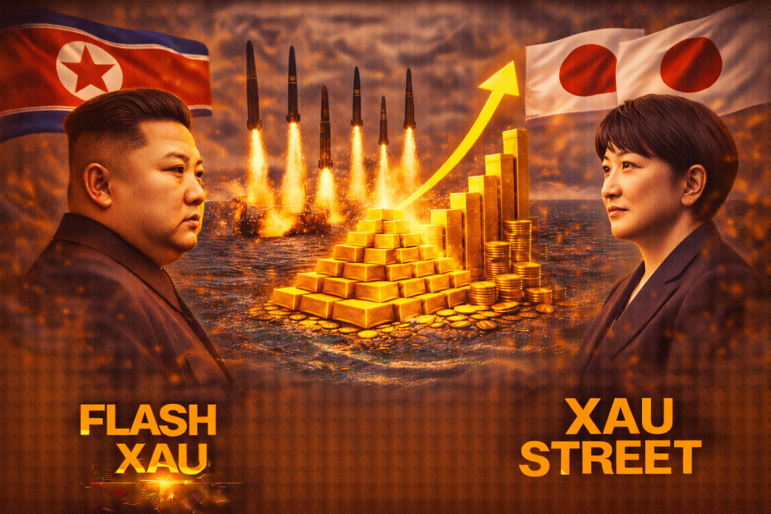 Missiles balistiques nord-coréens tirés vers la mer du Japon et impact potentiel sur le prix de l’or