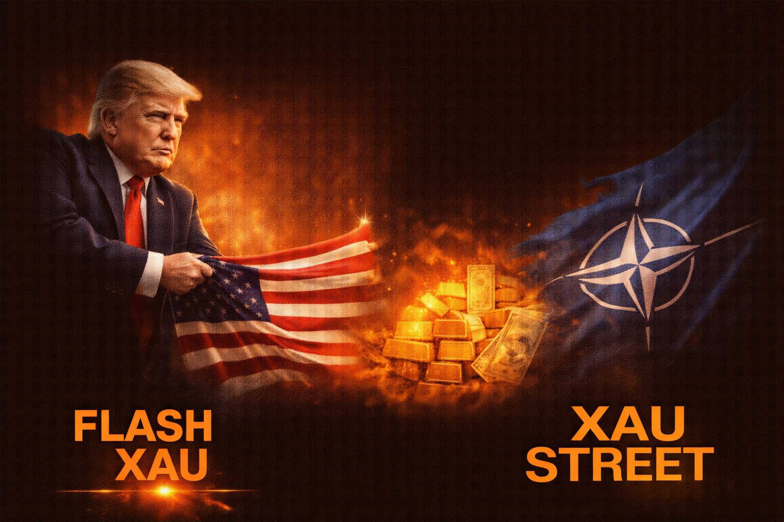 Carte géopolitique avec tensions OTAN et graphique or en hausse