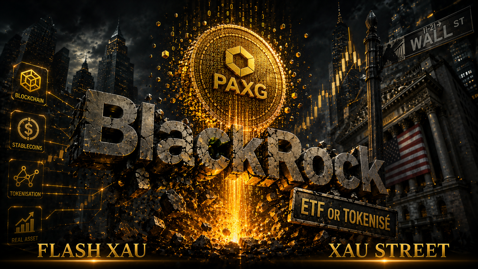 BlackRock ETF or tokenisé PAXG Wall Street finance